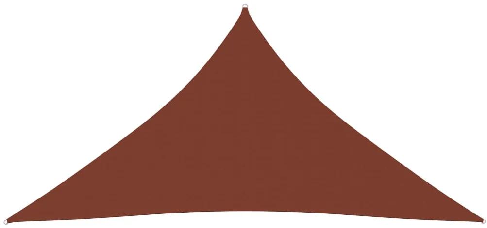 vidaXL Zonnescherm driehoekig 5x6x6 m oxford stof terracottakleurig