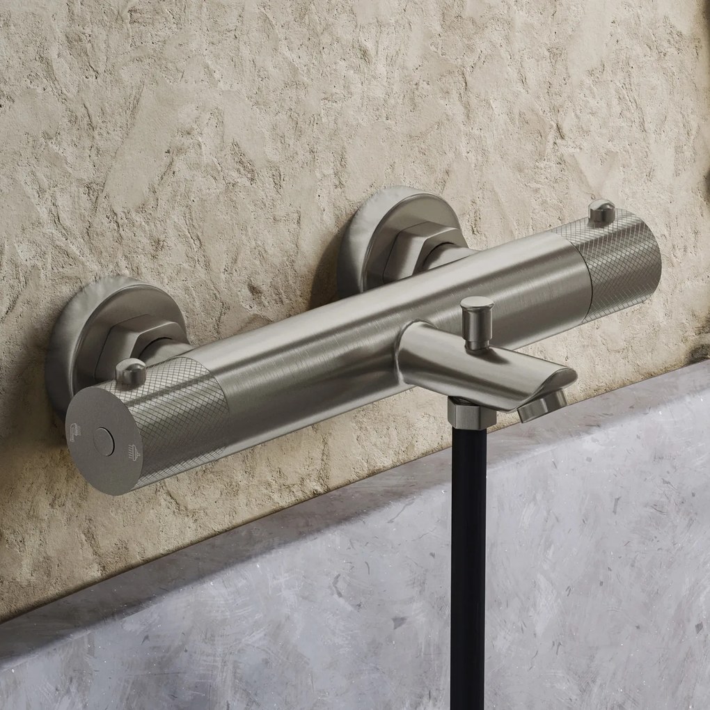 Saniclear Exclusive Curved Pro thermostatische opbouw badkraan met handdouche RVS