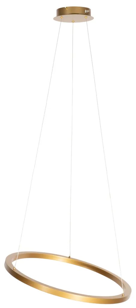 Hanglamp goud 60cm incl. LED 3-staps dimbaar - Girello
