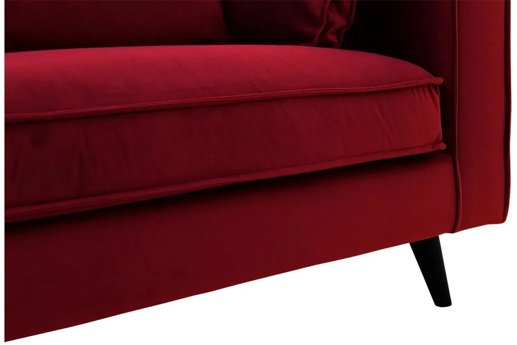 Goossens Bank Suite rood, stof, 2-zits, elegant chic met ligelement links