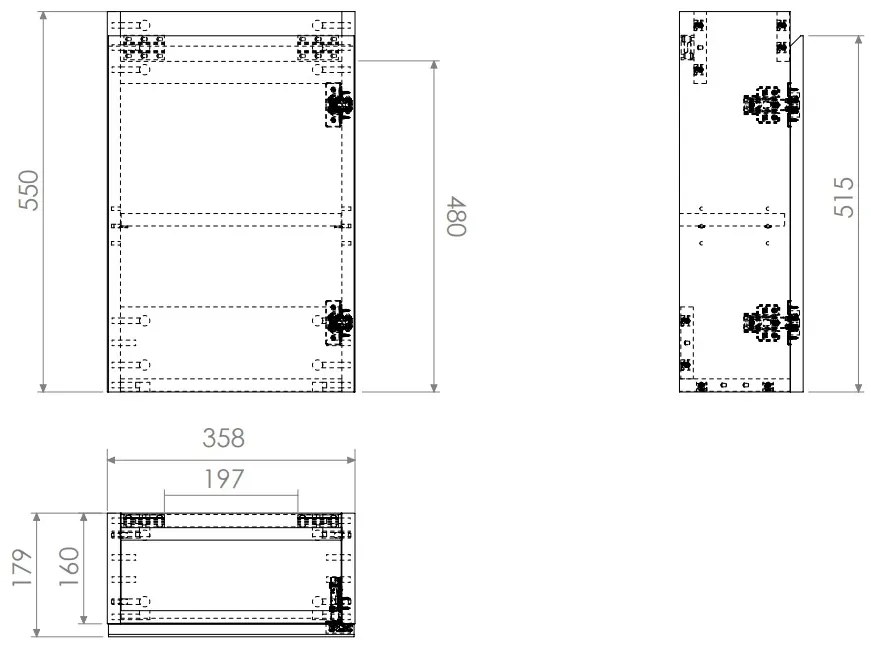 Clou Flush 3 toiletmeubel 36cm melamine eiken met keramische fontein zand mat zonder kraangat