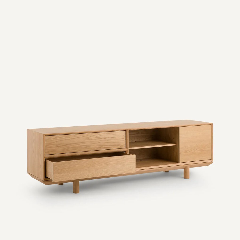 TV-meubel in eikenhout en fineer Gloria design E. Gallina