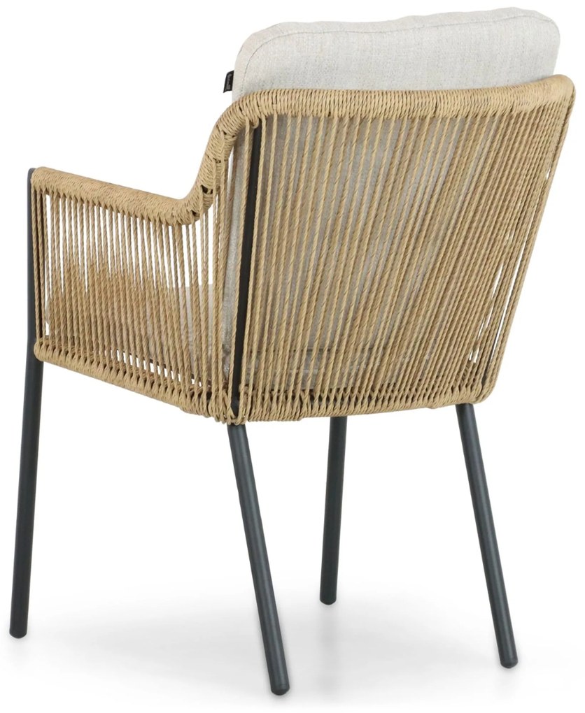 Tuinstoel Aluminium/rope Zwart Hartman Cairo