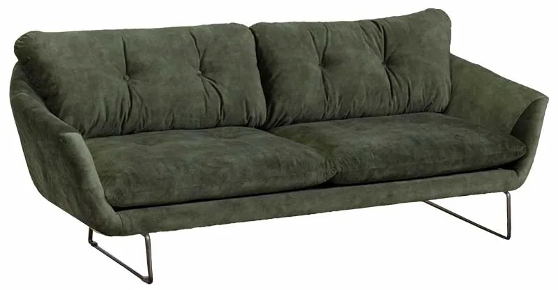 3 zitsbank - Kuddar - velours Adore Hunter groen 156