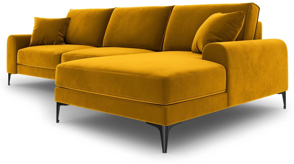 4.5-zitshoekbank Madara rechts velvet | Mazzini Sofas