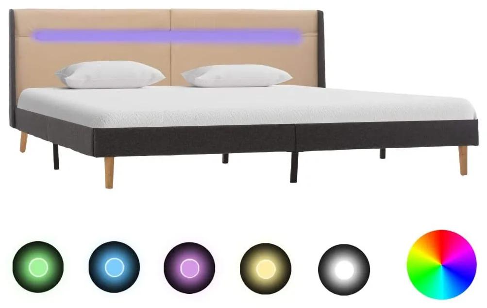 Medina Bedframe met LED stof crème 160x200 cm