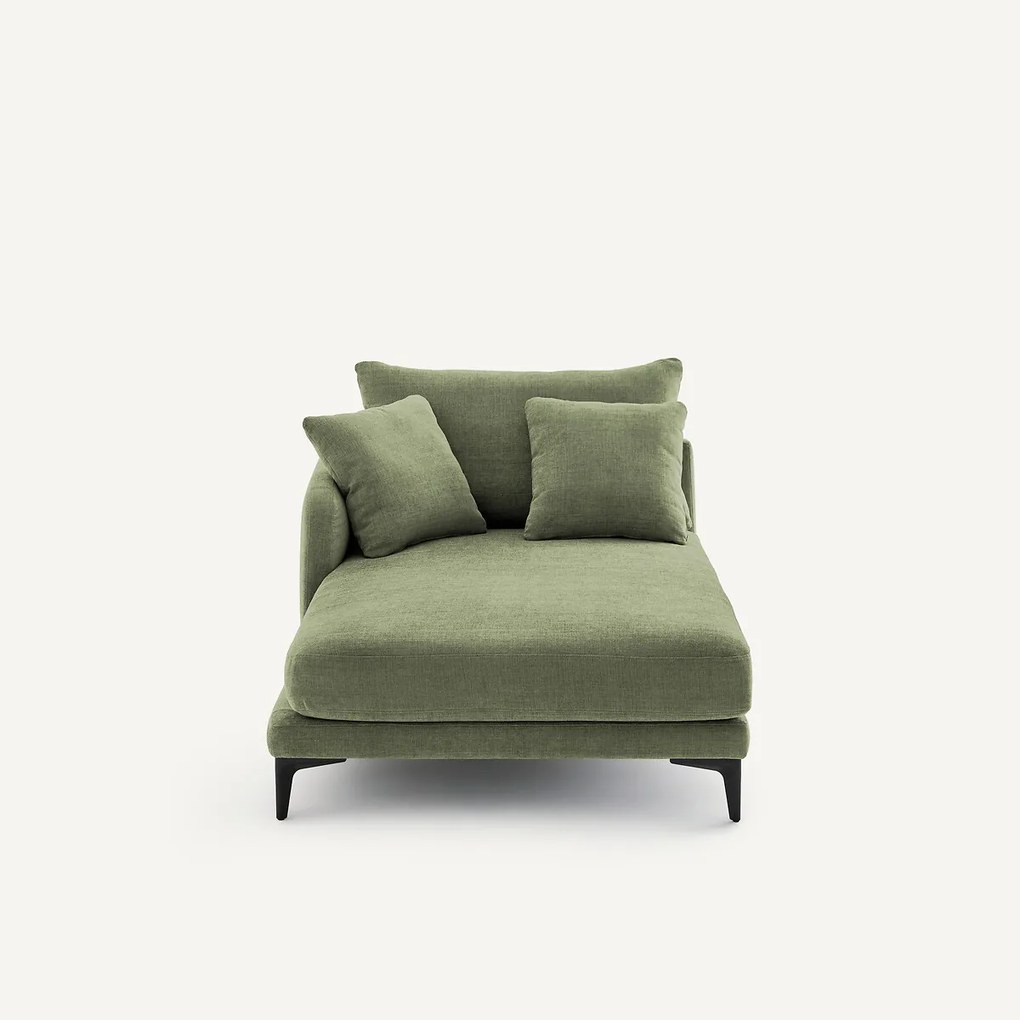 Longchair in polyester-katoen, MODERNISTE, ontwerp van Emmanuel Gallina