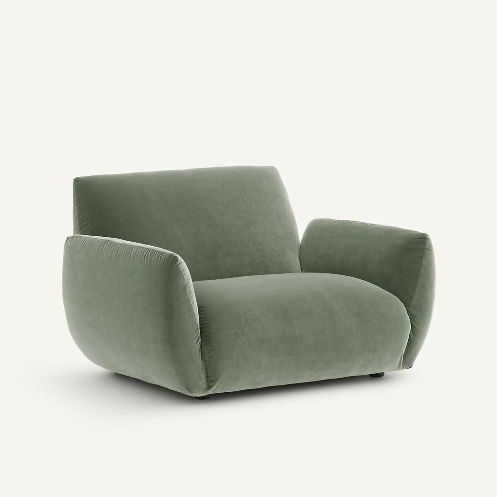 Fauteuil in fluweel, Spogano