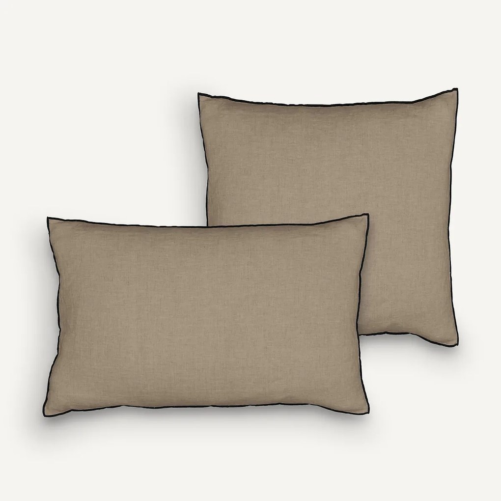 Kussenhoes in gewassen zuiver linnen Elina