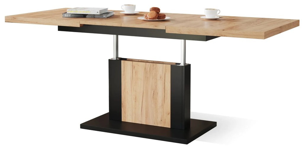 ORION gouden eiken / zwart, salontafel