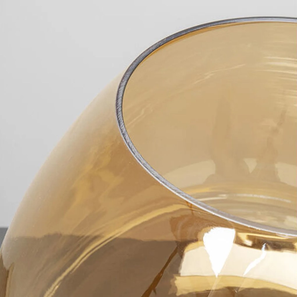 Kare Design Sphere Amber Driepoot Vloerlamp Met Amberglas