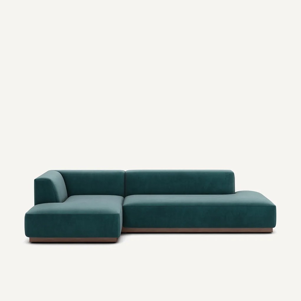 Linker hoekbank XL fluweel, Jacopo