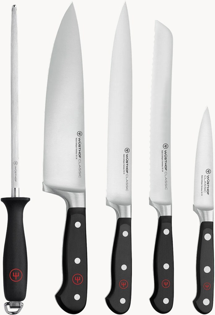 Messenset Classic van edelstaal, 5-delig