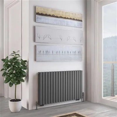 Eastbrook Tunstall dubbele radiator 105x60cm 1652W antraciet