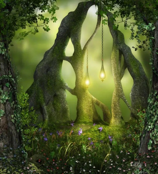 Ilustratie Magical Forest Fairy Lights, ratpack223