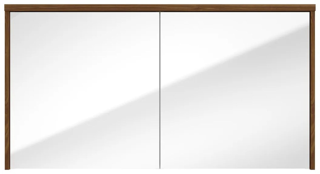 Fontana Basic spiegelkast 117cm met 2 deuren walnoot