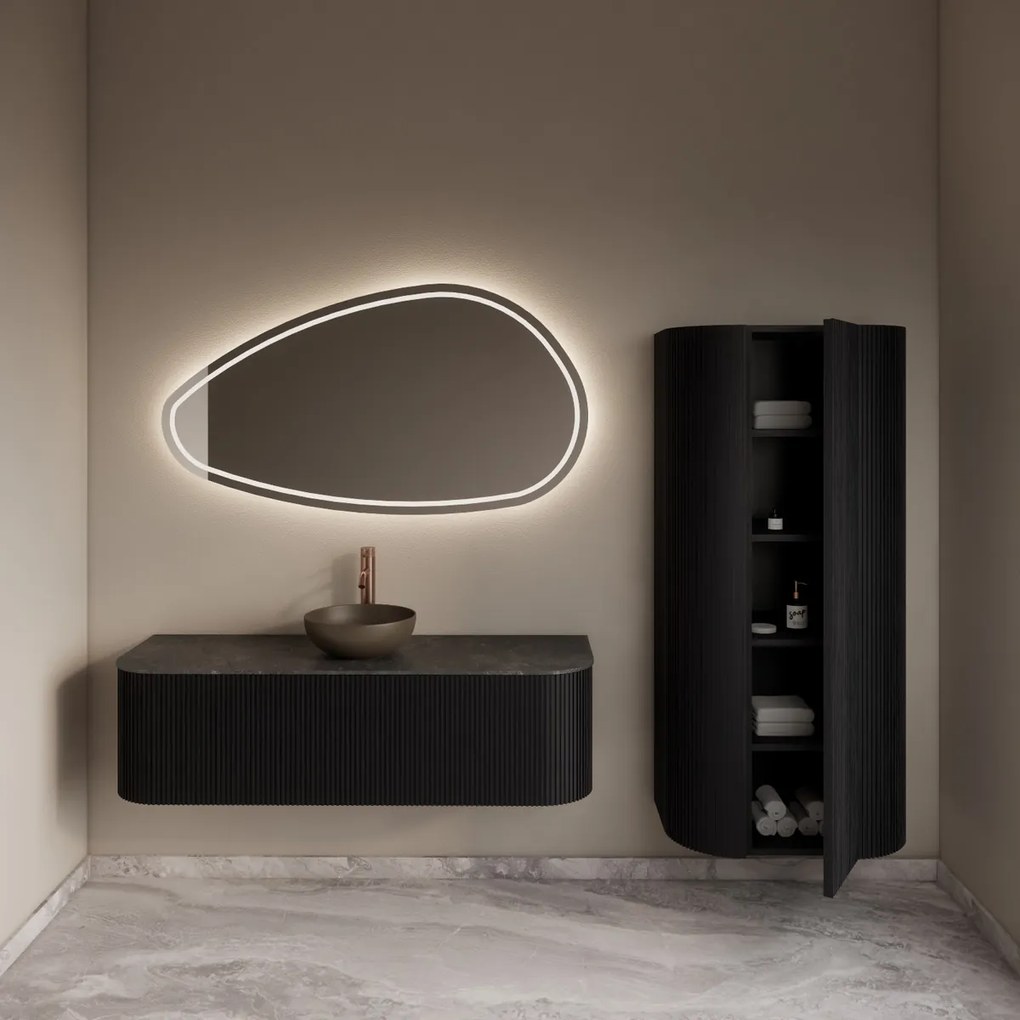 Gliss Design Alluro kolomkast 160cm black veneer