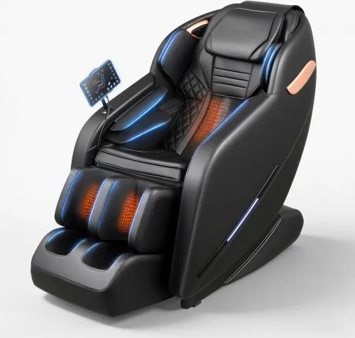 VEVOR Massagestoel, 3D Zero-Gravity Relaxstoel met Uitschuifbare Voetsteun, Automatische Programma's, Airbags, Verwarmingsfunctie voor Taille en Benen, Bluetooth-luidspreker, Touchscreen voor Thuis & Kantoor