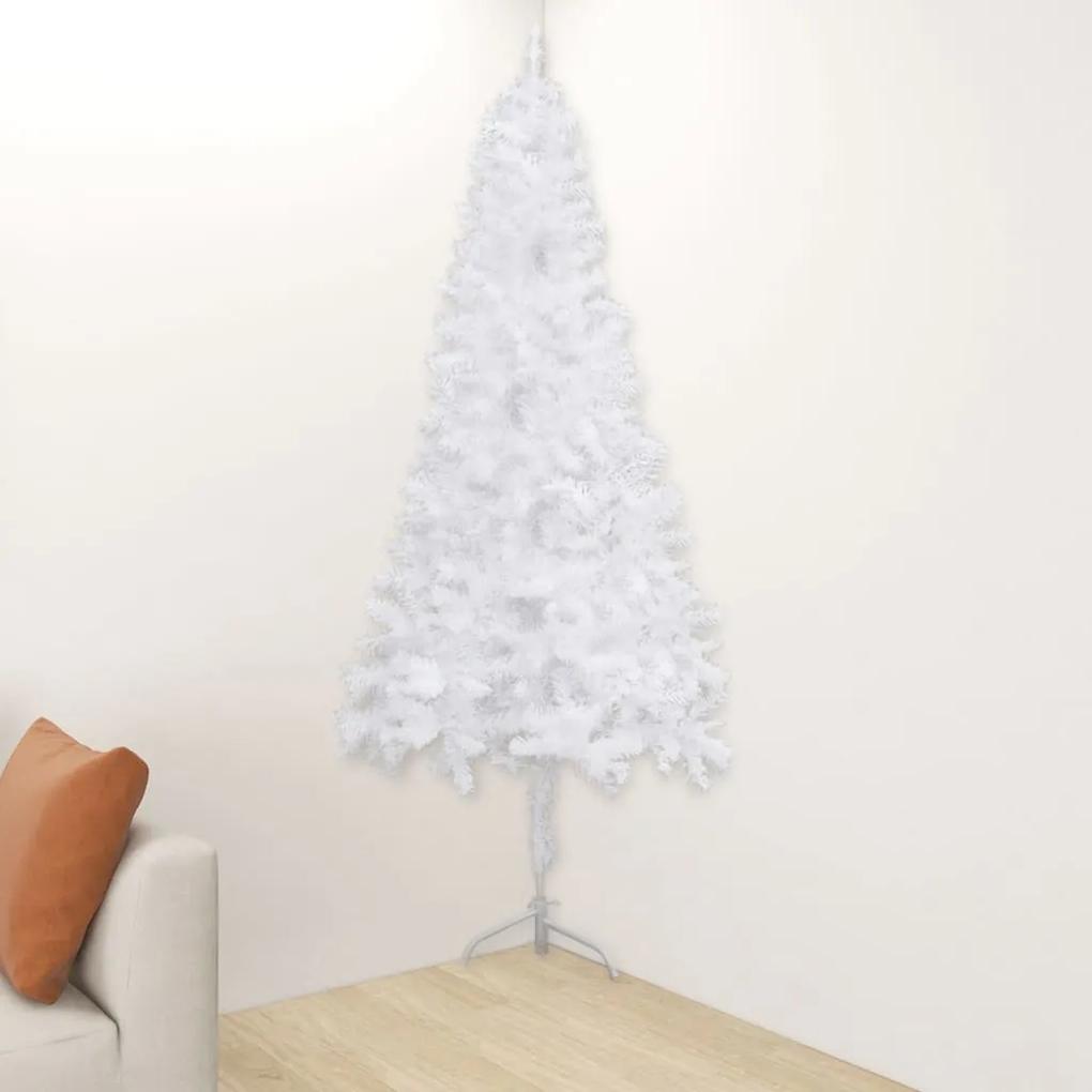 vidaXL Kunstkerstboom met LED's hoek 150 cm PVC wit
