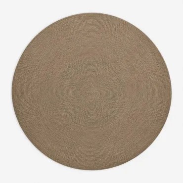 Rond Polypropyleen Buitentapijt (ø200 Cm) Lisandra Groen – Khaki - Sklum