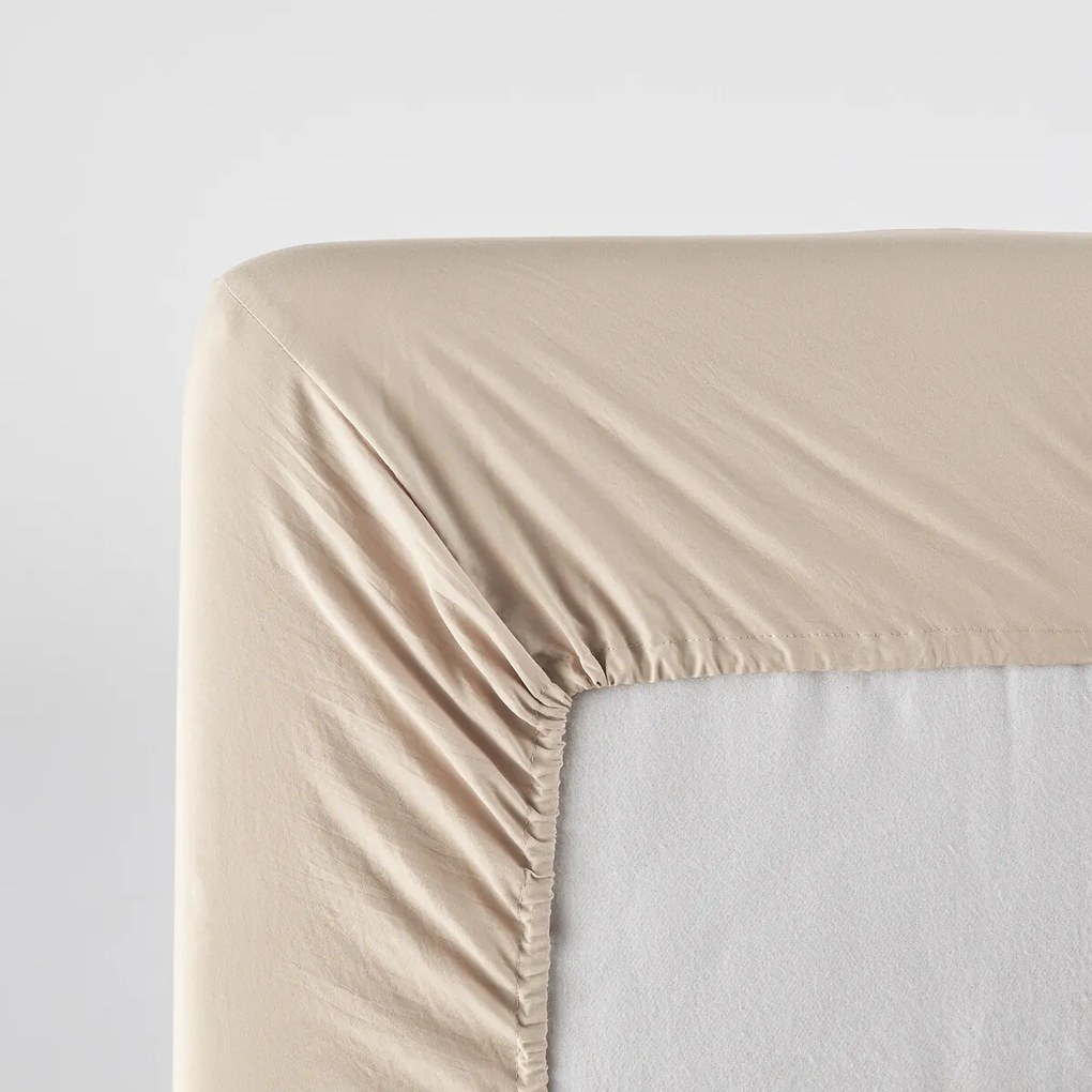 Hoeslaken van gewassen microvezel, gerecycled polyester, hoogte 30 cm