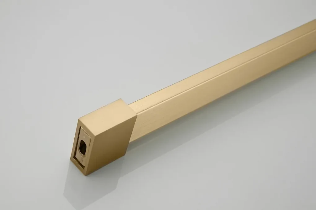 Saniclear Modern Brass rookglas douchecabine 100x80cm met 80cm deur anti-kalk geborsteld messing