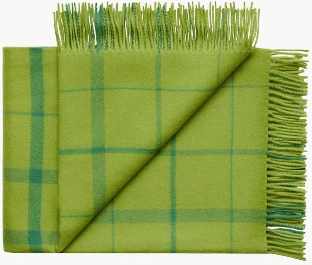 Wollen plaid Warp met franjes