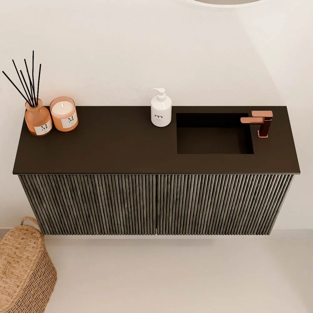 Mondiaz Joya 80cm toiletmeubel shadow met wastafel faye rechts 1 kraangat urban