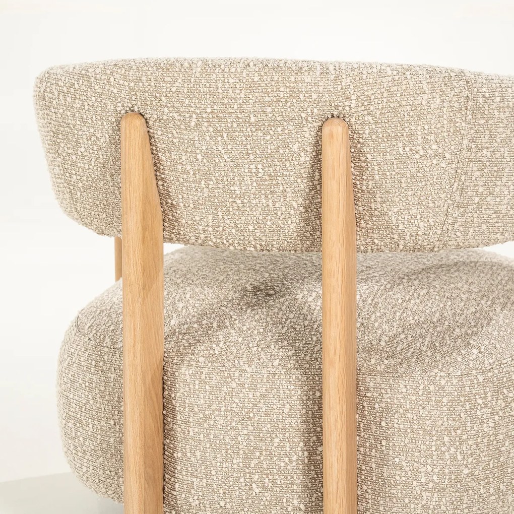 Armleuningstoel Boucle Taupe