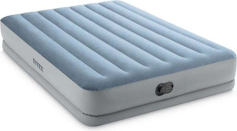 Intex Luchtbed Queen Comfort'USB-fill'- L203xB152xH36 cm - Met ingebouwde pomp en reistas