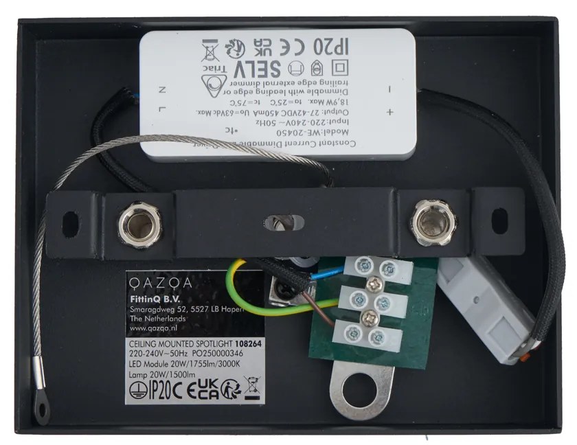 Moderne opbouw spot zwart incl. LED dimbaar - Apollo