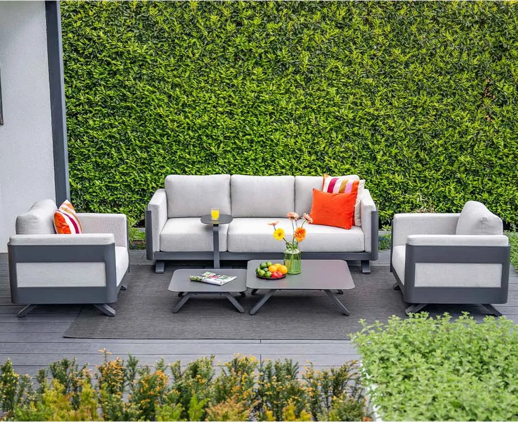 Garden Impressions Medellin loungeset 3-delig - donker grijs