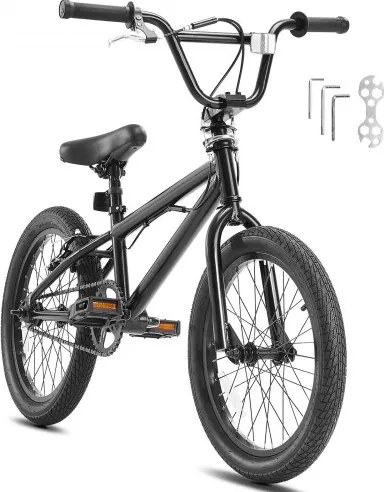 VEVOR BMX-fiets Freestyle BMX-fiets 18 inch wiel met 360° rotor Fietsen voor beginners en gevorderde rijders, 260 lbs laadvermogen BMX-fietsen Hi-Ten stalen frame voor volwassenen mannen vrouwen