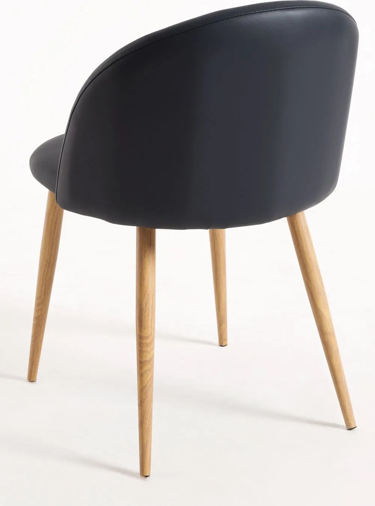 Set 4 Vint Kunstlederen Stoelen