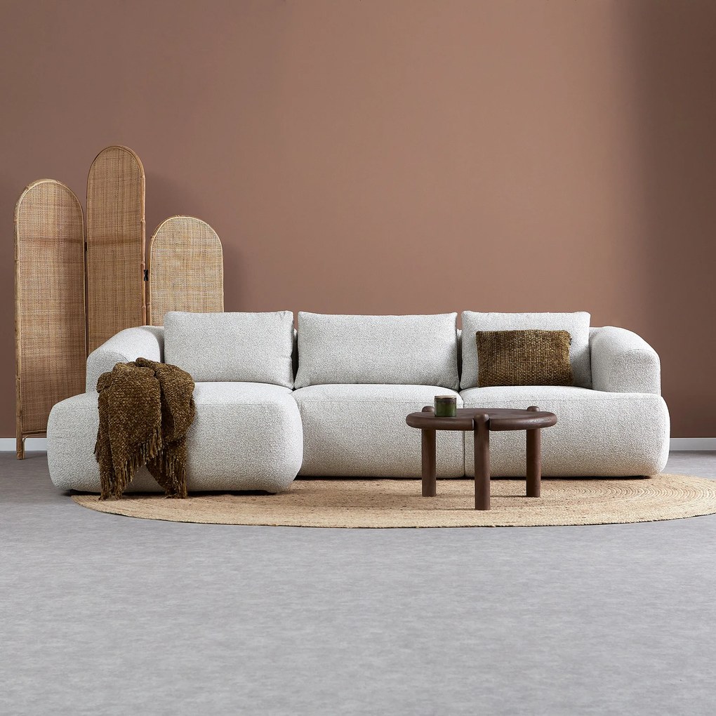 Beige Designbank Hoek Links