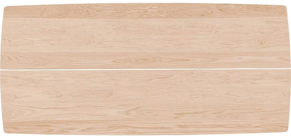 Goossens Excellent Eettafel Floyd, Semi rechthoekig 220 x 100 cm met split