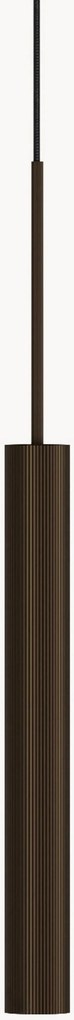 Kleine hanglamp Tubulaire met geribbeld oppervlak, H 48 cm