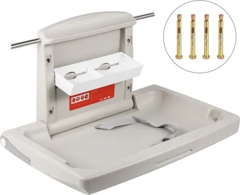 VEVOR 85 x 57 x 47 cm Opvouwbare verschoontafel Verschoonstation voor baby's HDPE voor zakelijke en privégelegenheden