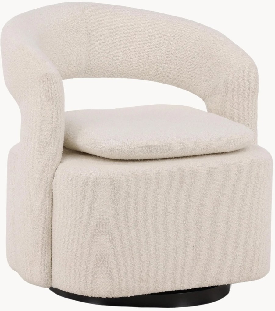 Draaifauteuil van bouclé Laurel