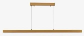 Nilam Led Lineaire Hanglamp 120 Cm Van Metaal Goud - Sklum