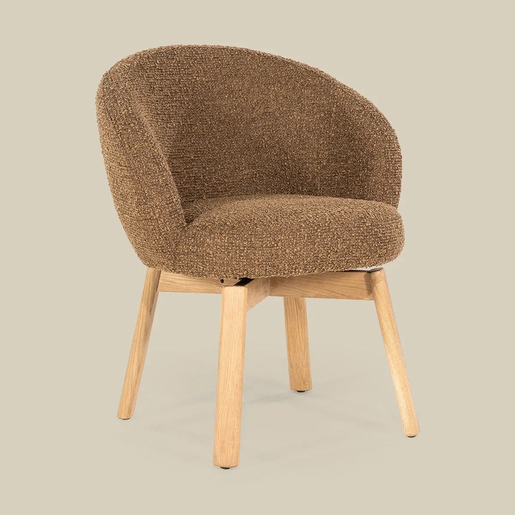 Eetstoel Hout Frame Bruin