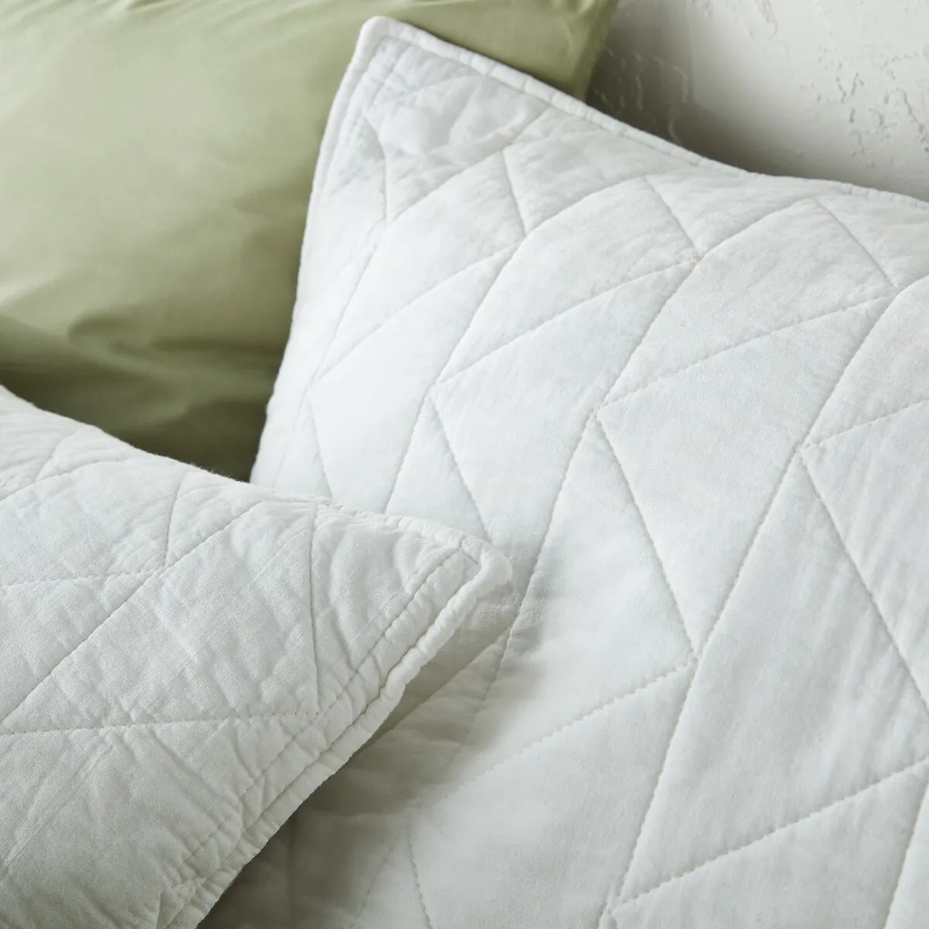 Gematelasseerde beddensprei in katoen Zig Zag Scenario