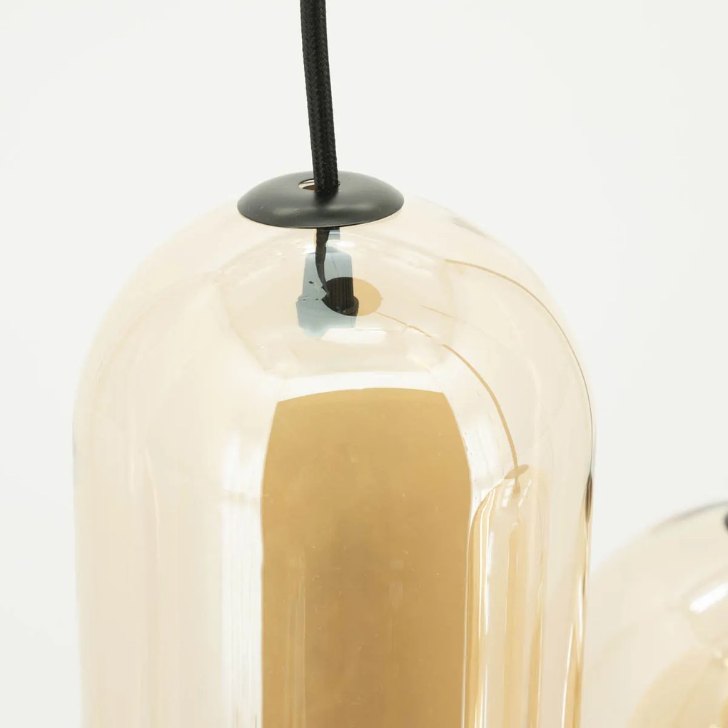By-Boo Shona Round Trapse Hanglamp Amberglas