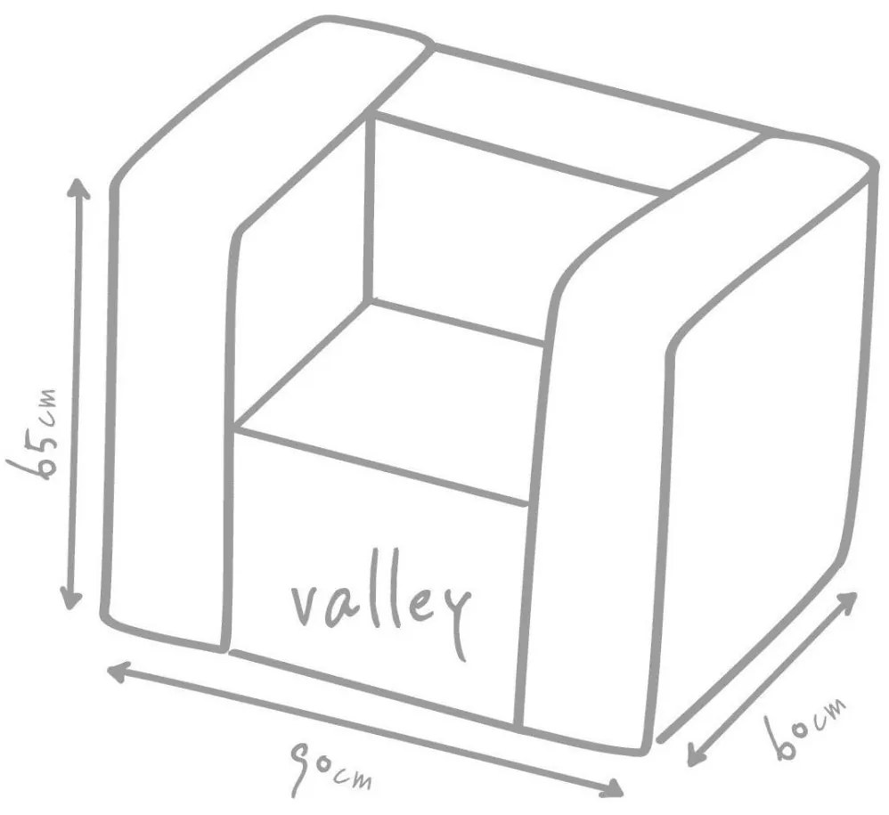 Zitzak Valley Plus Outdoor - Antraciet