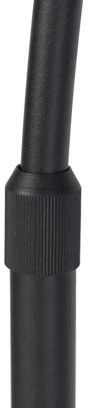 Booglamp zwart met velours kap okergeel met goud 50 cm - XXL