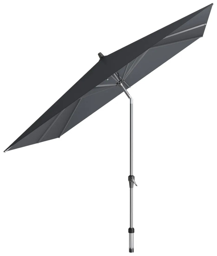 Platinum Riva stokparasol 2.5x2.5 - Antraciet met voet en hoes