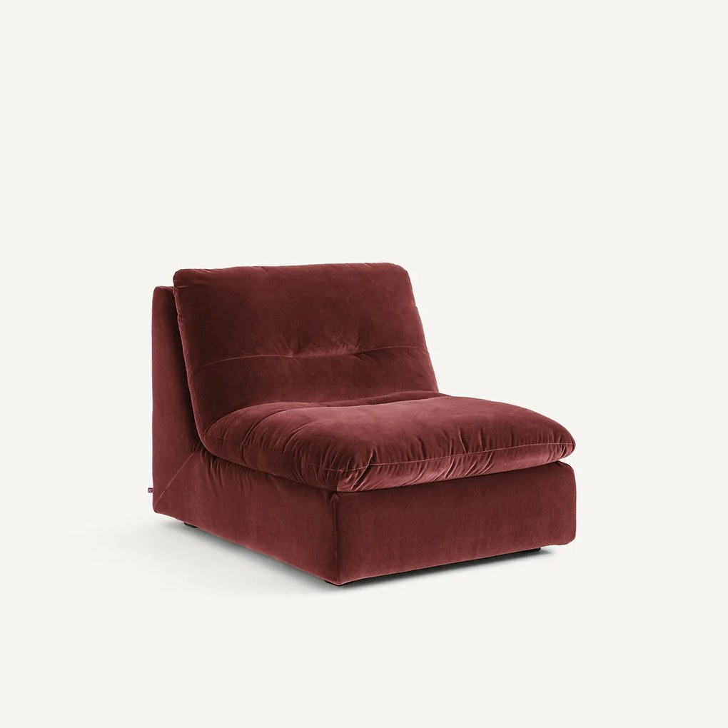Modulaire fauteuil in fluweel, GIULIANO