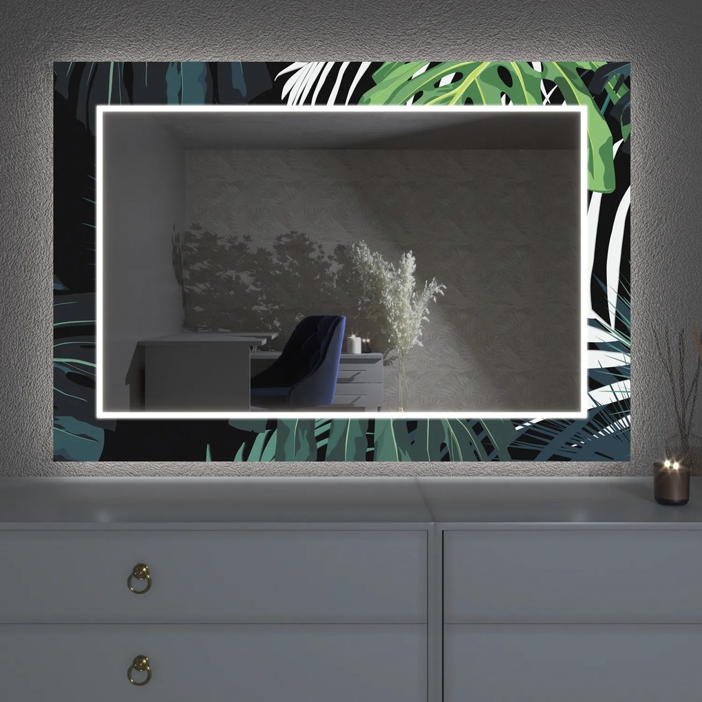 LED spiegel met decor D17