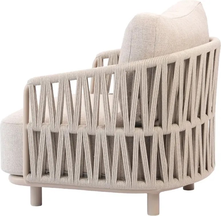 Taste by 4 Seasons Santino loungestoel Latte Loungestoel beige weerbestendig