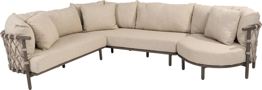 Ezra modulaire organische hoek loungeset 3 delig terre 4 Seasons Outdoor